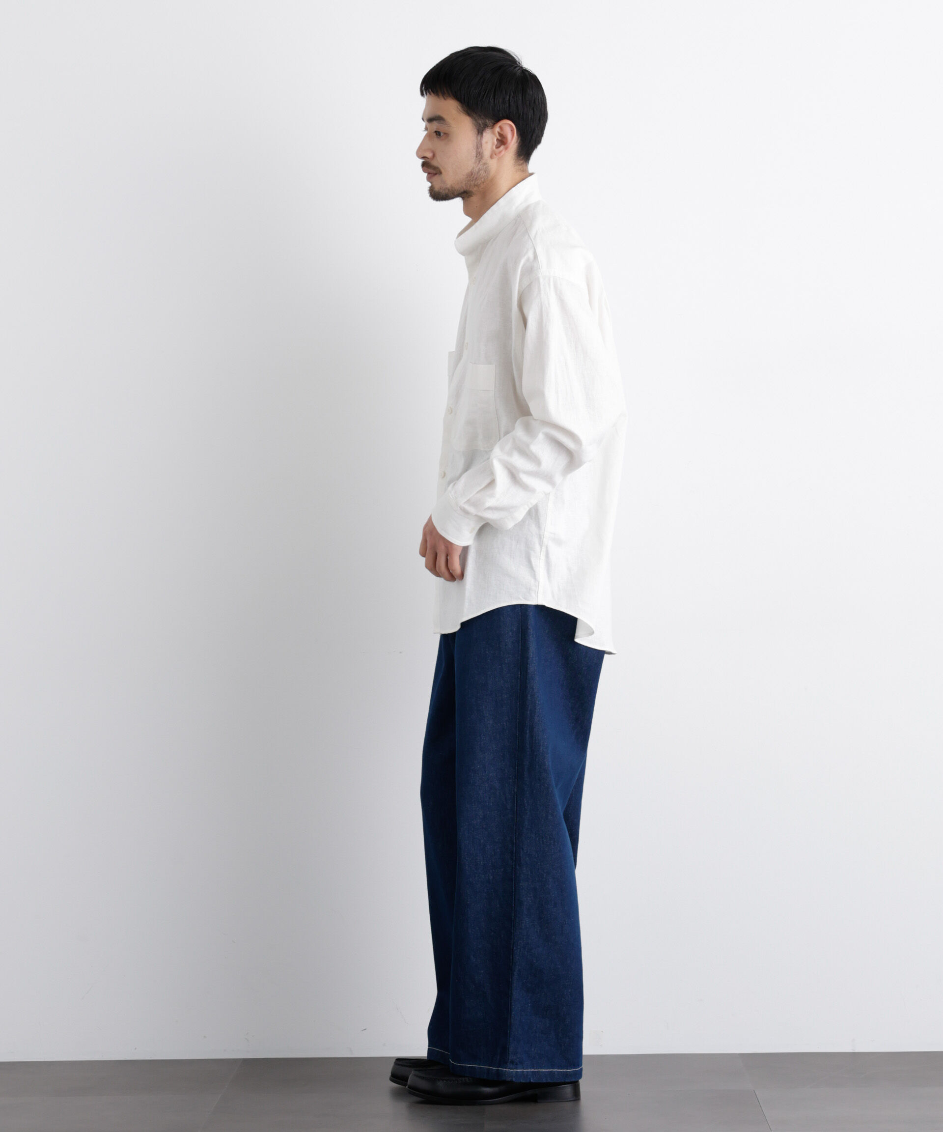 NANO universe「「FRENCH LINEN」リネンコットンスタンドシャツ」|シャツ・ブラウス|