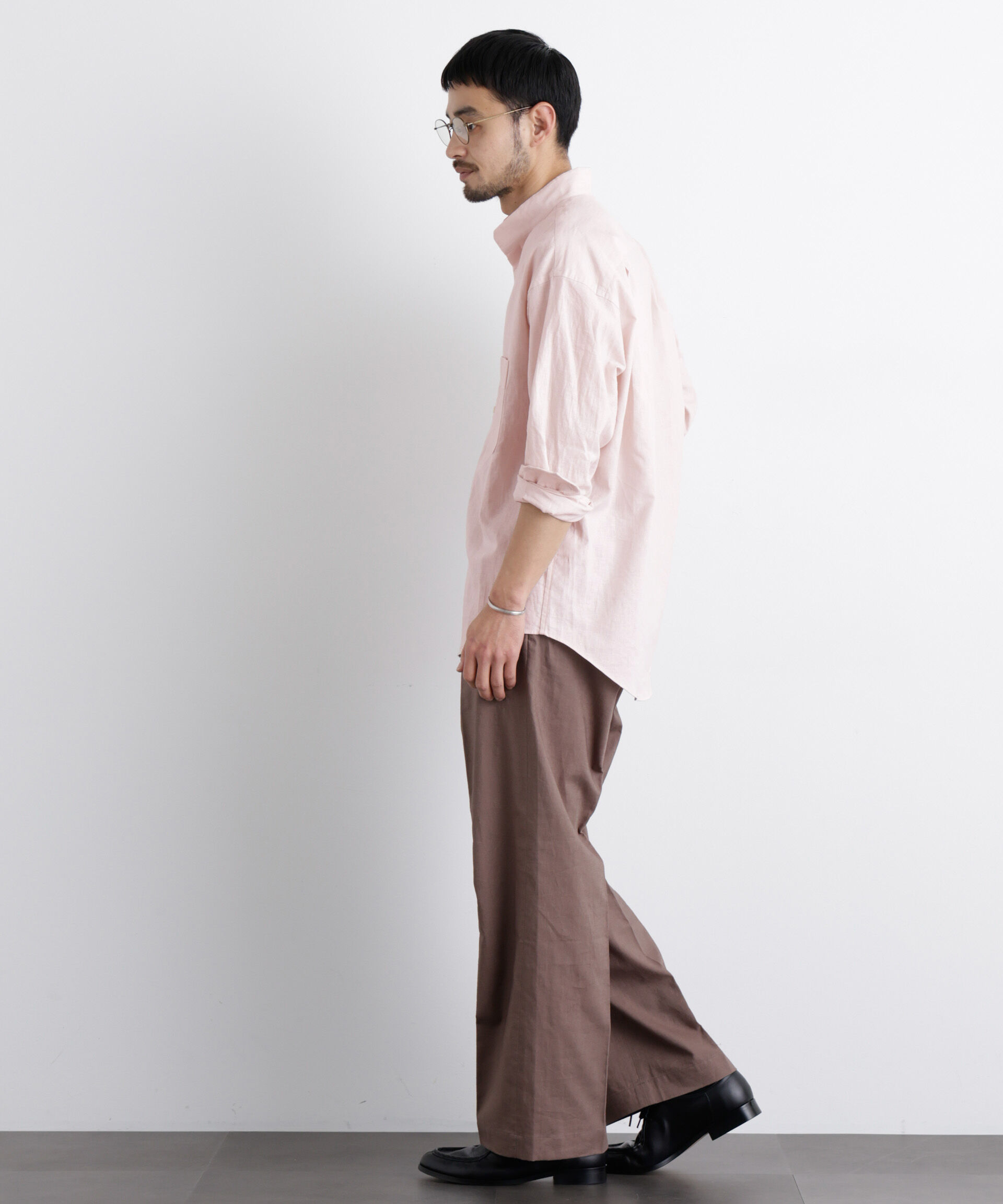 NANO universe「「FRENCH LINEN」リネンコットンスタンドシャツ」|シャツ・ブラウス|