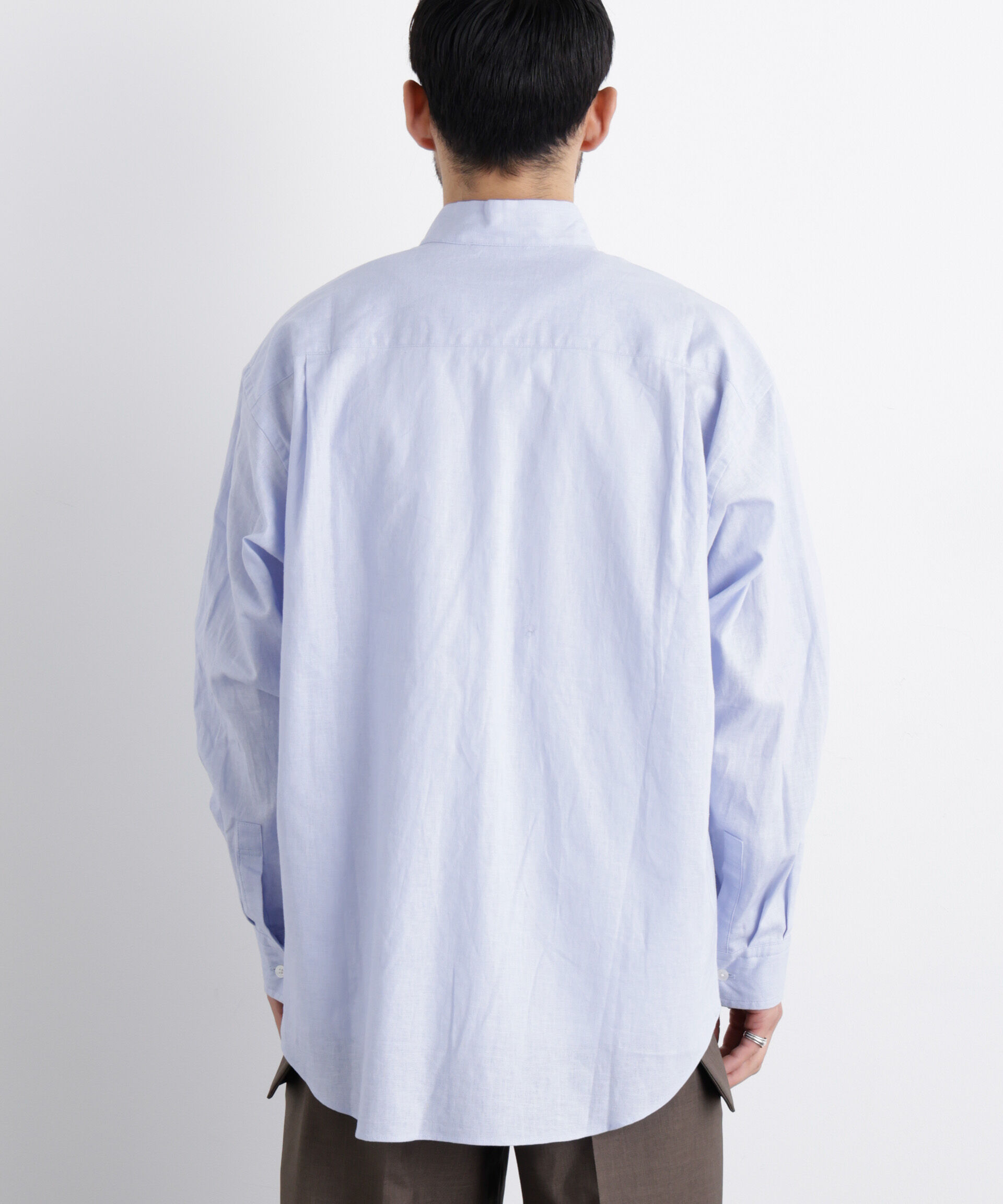 NANO universe「「FRENCH LINEN」リネンコットンスタンドシャツ」|シャツ・ブラウス|