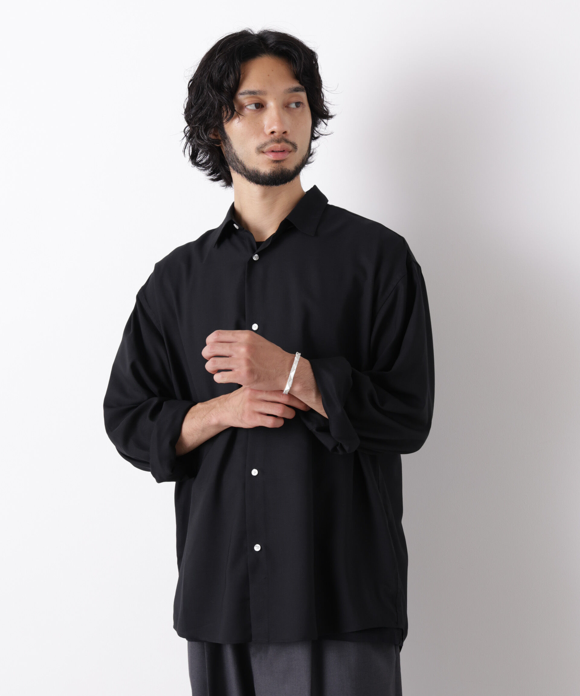  「｢OtoNANO｣LIM-BRESS ワイドシャツ 長袖」|シャツ・ブラウス|