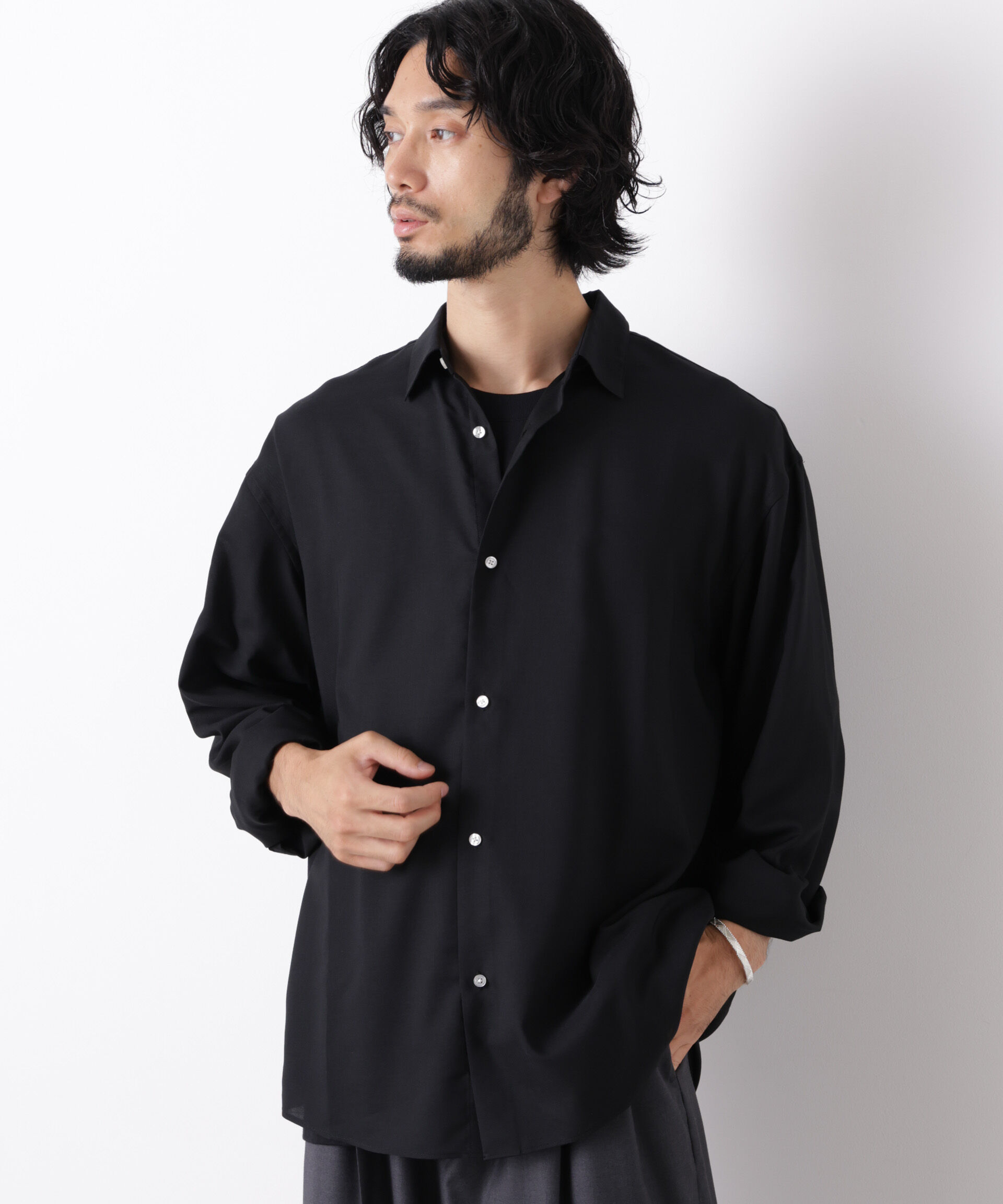  「｢OtoNANO｣LIM-BRESS ワイドシャツ 長袖」|シャツ・ブラウス|