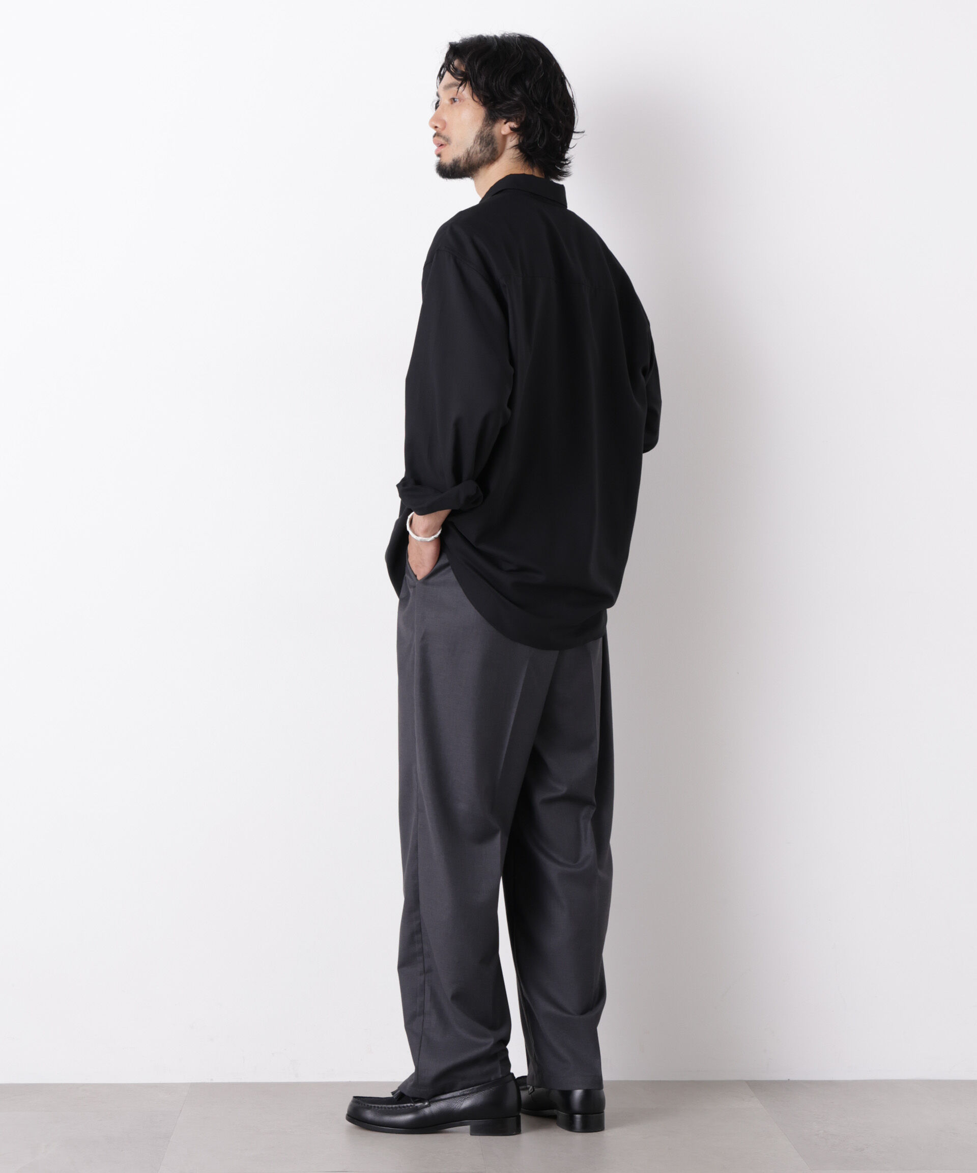  「｢OtoNANO｣LIM-BRESS ワイドシャツ 長袖」|シャツ・ブラウス|