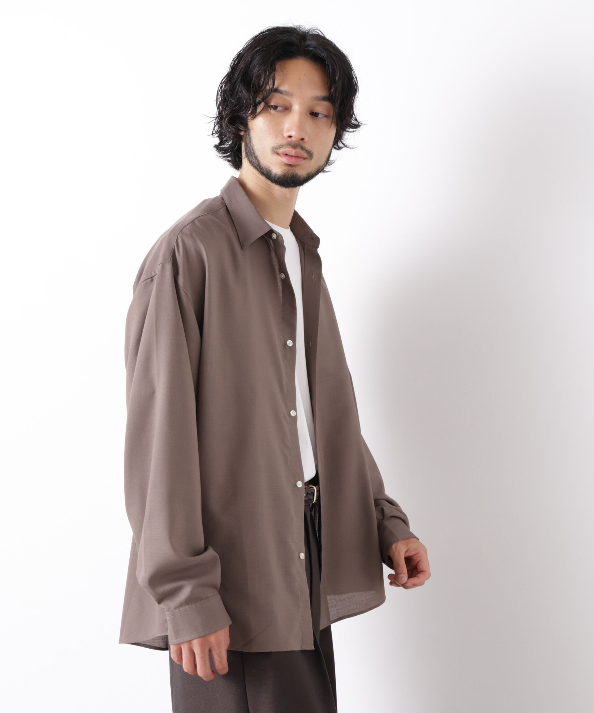  「｢OtoNANO｣LIM-BRESS ワイドシャツ 長袖」|シャツ・ブラウス|