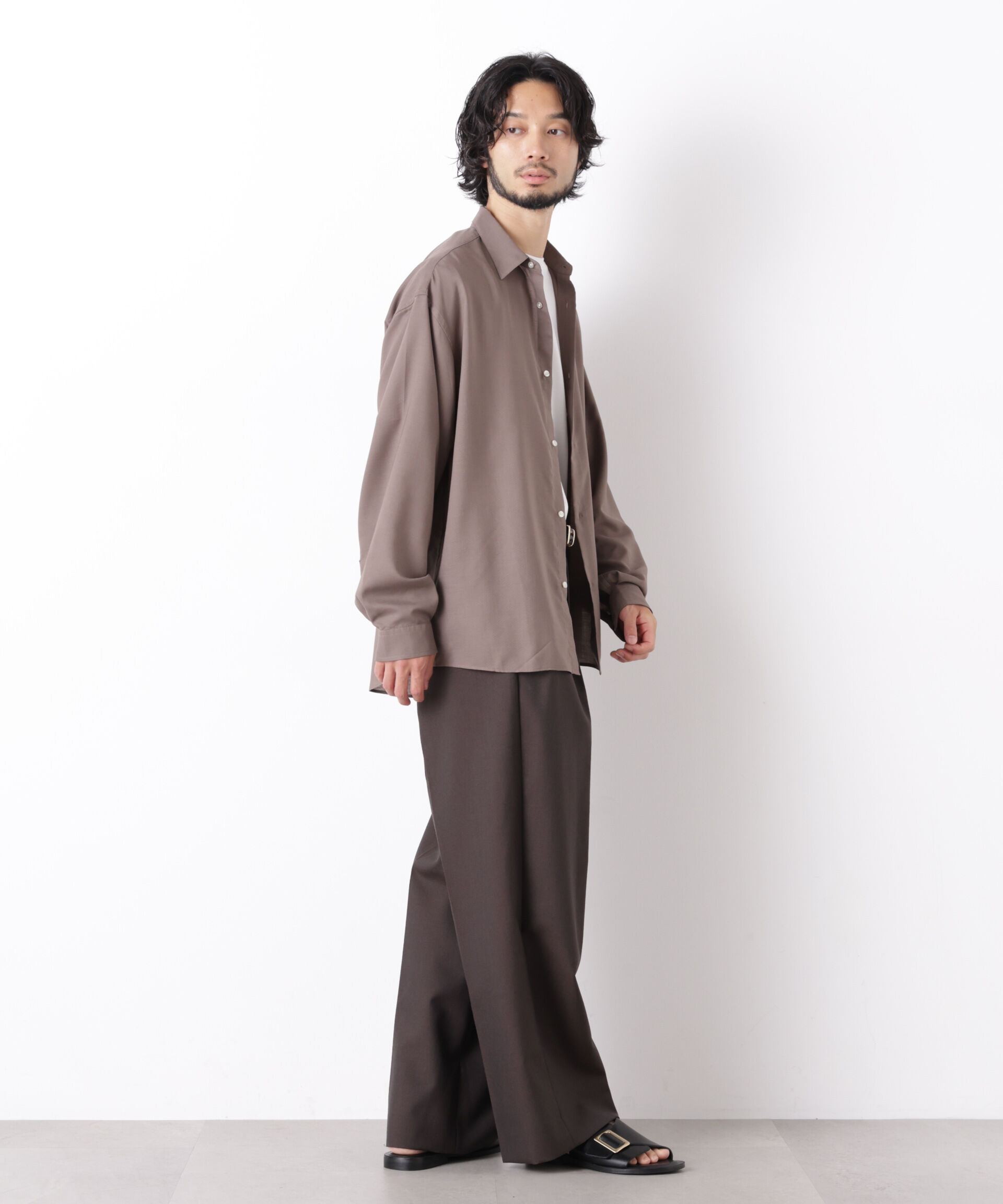  「｢OtoNANO｣LIM-BRESS ワイドシャツ 長袖」|シャツ・ブラウス|