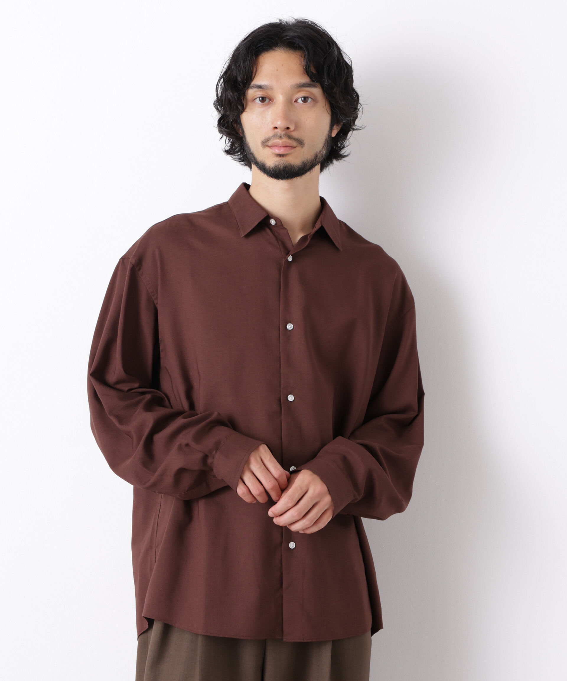  「｢OtoNANO｣LIM-BRESS ワイドシャツ 長袖」|シャツ・ブラウス|