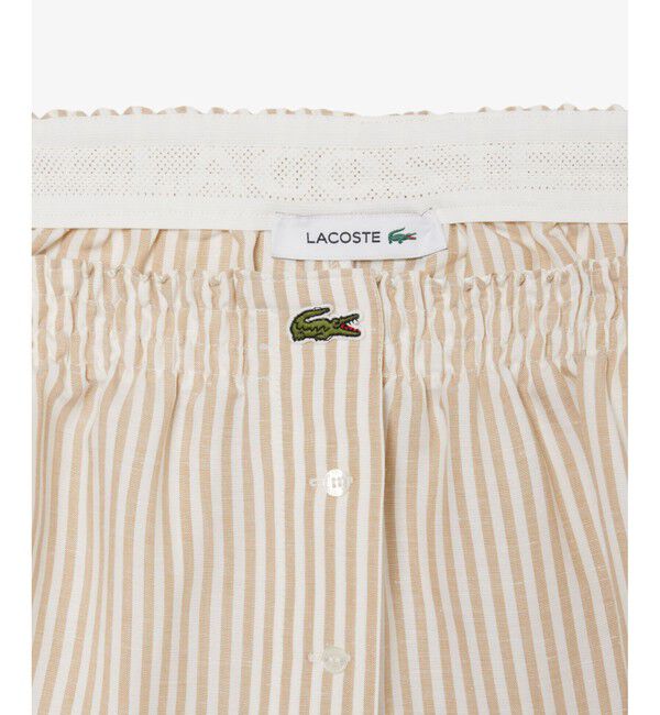 LACOSTE「リネン&times;リヨセルブレンドストライプショーツ」|その他|