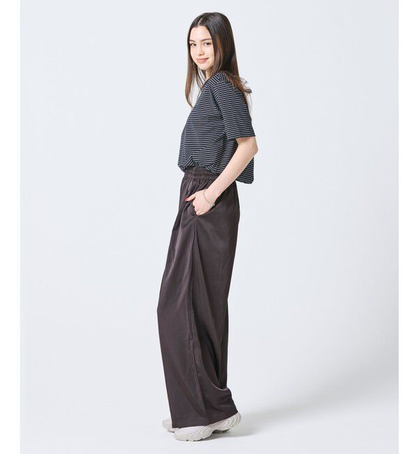 LACOSTE「【オンライン限定】LACOSTE  ボーダー リンガーネック 半袖Tシャツ」|Tシャツ・カットソー|