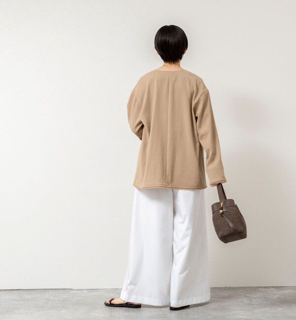 NOLLEY'S「ウォッシャブルFRINGE LIGHT JACKET」|ノーカラージャケット|
