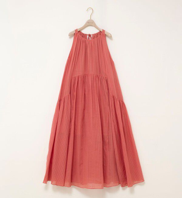 NOLLEY'S sophi「【WALANCE/ワランス】natural dye sheer cotton check gather dress」|ワンピース|