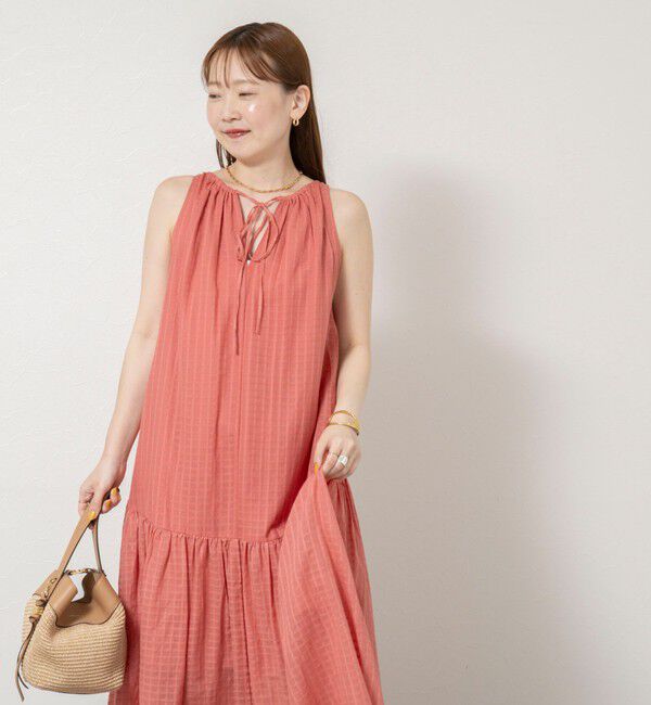NOLLEY'S sophi「【WALANCE/ワランス】natural dye sheer cotton check gather dress」|ワンピース|