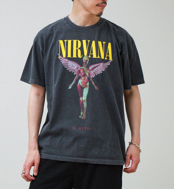 GLOSTER「【GOOD ROCK SPEED】NIRVANA / ニルヴァーナ グラフィックTシャツ」|Tシャツ・カットソー|ブラック系その他2