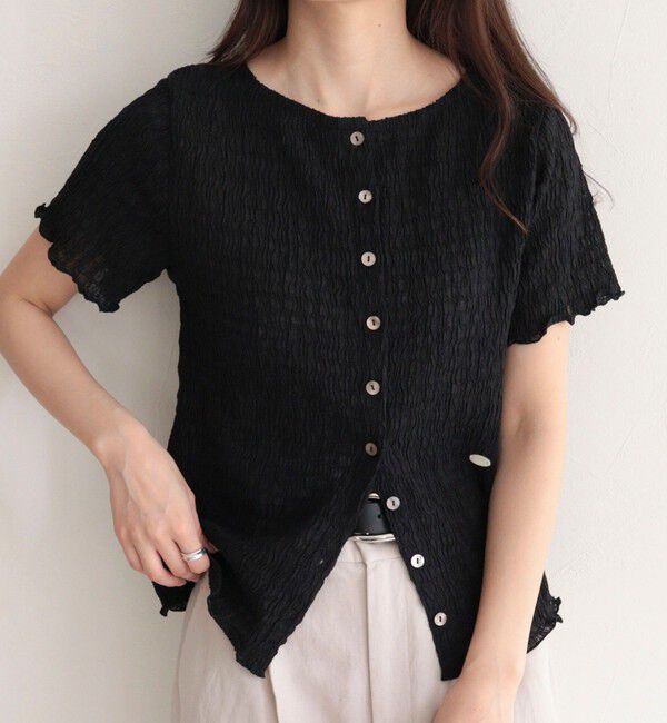 fredy emue「ポコポコ前開きプルオーバーカットソー」|Tシャツ・カットソー|