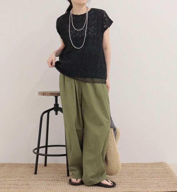 fredy emue「レースレイヤードフレンチプルオーバー」|Tシャツ・カットソー|