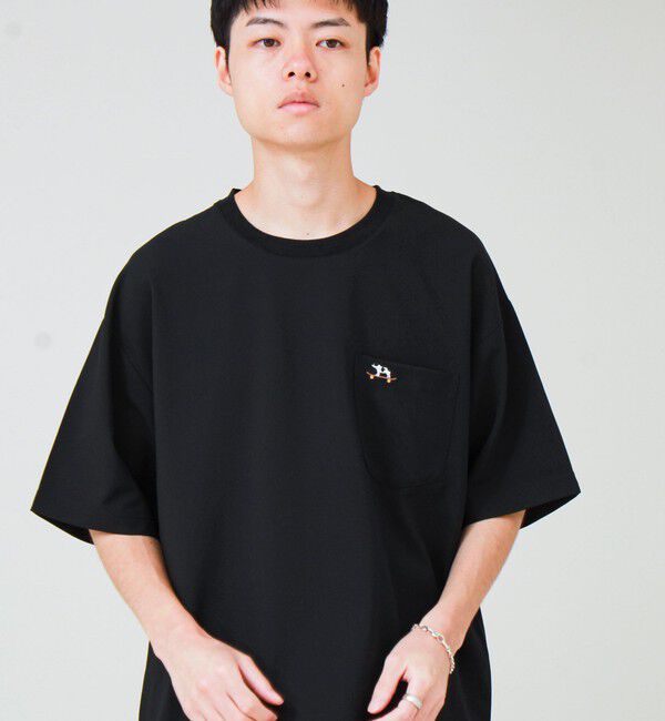 GLOSTER「【フレブル刺繍/セットアップ対応】カラミ織りTEE フェイクレイヤード」|Tシャツ・カットソー|