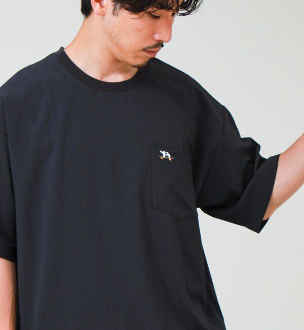 GLOSTER「【フレブル刺繍/セットアップ対応】カラミ織りTEE フェイクレイヤード」|Tシャツ・カットソー|