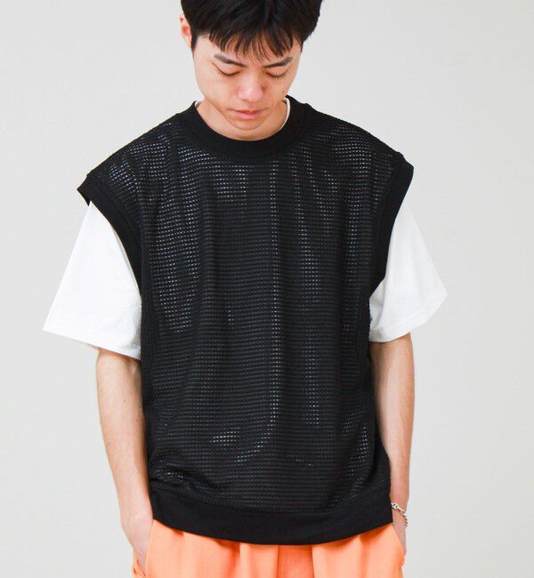 GLOSTER「【2点セット】メッシュベスト アンサンブルTEE」|Tシャツ・カットソー|