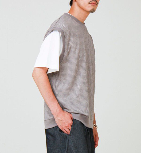 GLOSTER「【2点セット】メッシュベスト アンサンブルTEE」|Tシャツ・カットソー|