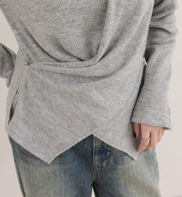 fredy emue「リブニットソーカシュクールプルオーバー」|Tシャツ・カットソー|