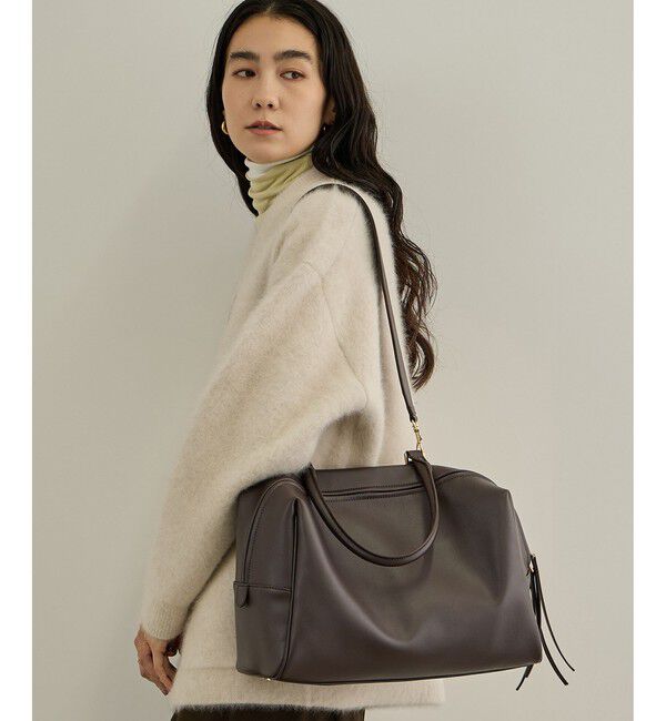 SALON adam et rope'「【WEB限定】レザーワンハンドルボストン / A4対応」|ボストンバッグ|