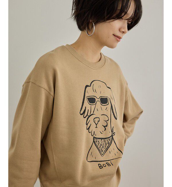 SALON adam et rope'「【Camille de Cussac by SALON】アートプリントスウェット」|スウェット・ジャージ|