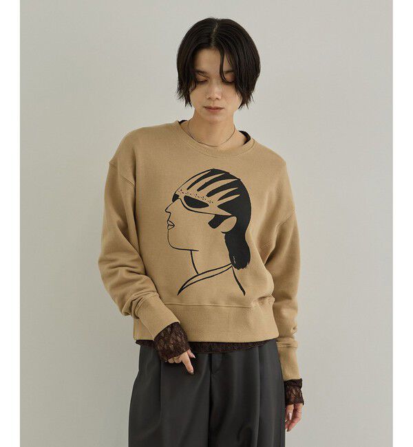 SALON adam et rope'「【Camille de Cussac by SALON】アートプリントスウェット」|スウェット・ジャージ|