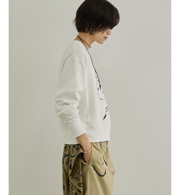 SALON adam et rope'「【Camille de Cussac by SALON】アートプリントスウェット」|スウェット・ジャージ|