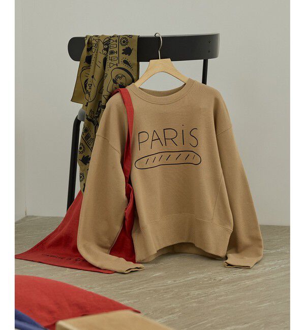 SALON adam et rope'「【Camille de Cussac by SALON】アートプリントスウェット」|スウェット・ジャージ|ベージュ(27)