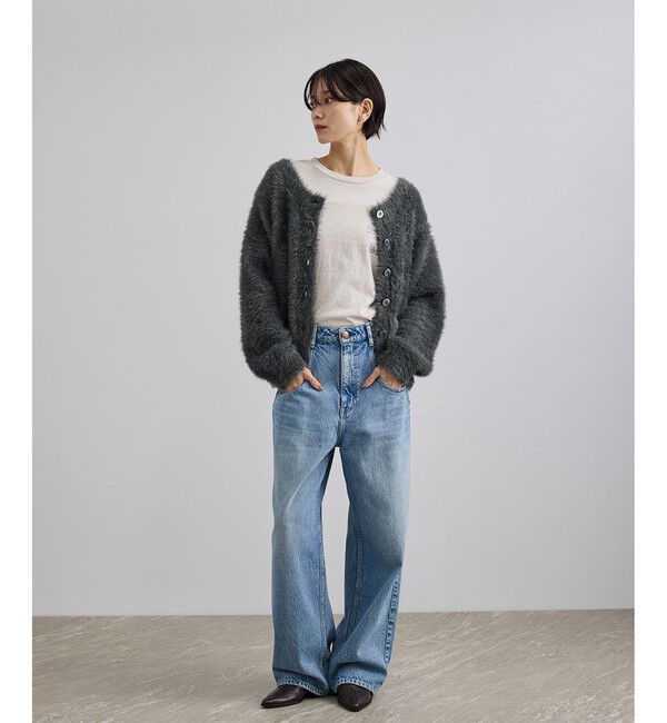 SALON adam et rope'「【WEB限定】シャギーヤーン2WAYカーディガン」|カーディガン|