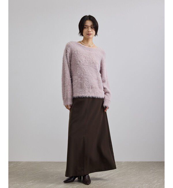 SALON adam et rope'「【WEB限定】シャギーヤーン2WAYカーディガン」|カーディガン|