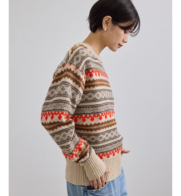 SALON adam et rope'「ベルベルモチーフリバーシブルジャカードプルオーバー」|ニット・セーター|