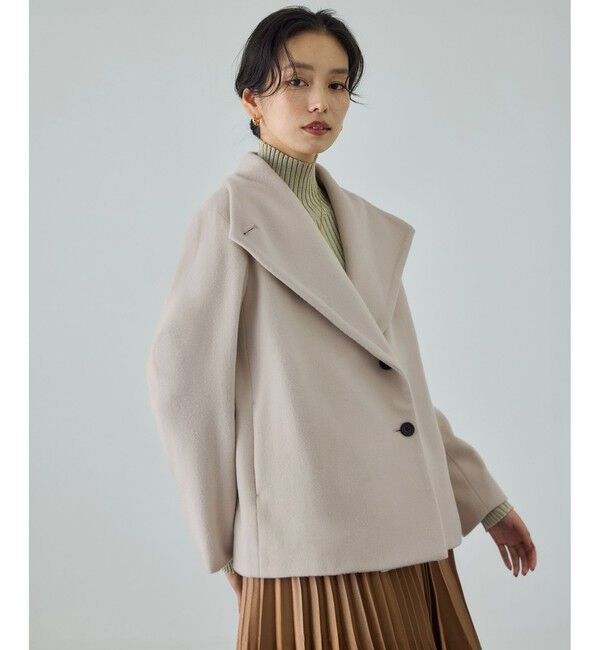 ROPE「プレミアムカシミヤ ショートコート」|ステンカラーコート|