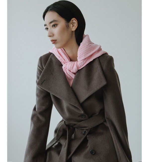 ROPE「プレミアムカシミヤ ロングコート【逸品・マルチWAY】」|ステンカラーコート|ブラウン(20)