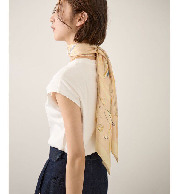 ROPE「【YUKO SAEKI for ROPE&rsquo;・コラボレーション】フレンチスリーブプリントTシャツ/イージーケア」|Tシャツ・カットソー|