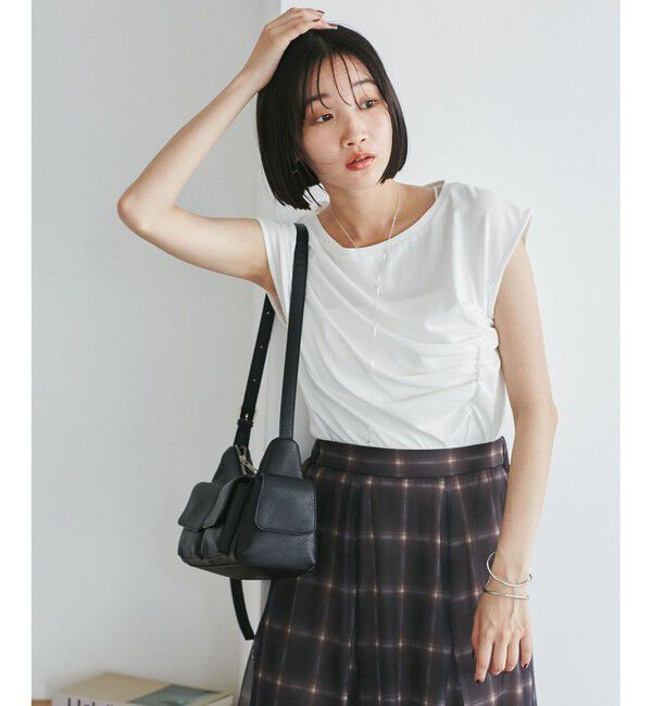 VIS「アシメギャザートップス」|Tシャツ・カットソー|