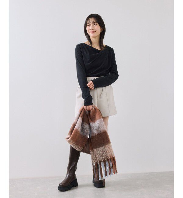 VIS「ドレープオフショルロンT/一部WEB限定カラー・イージーケア」|Tシャツ・カットソー|