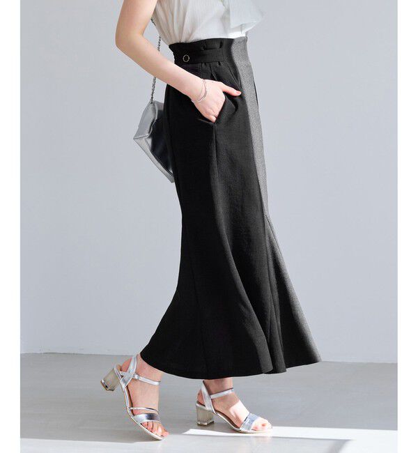 VIS「【新色追加】美easyリネンライクマーメイドスカート/イージーケア・接触冷感・セットアップ対応」|スカート|