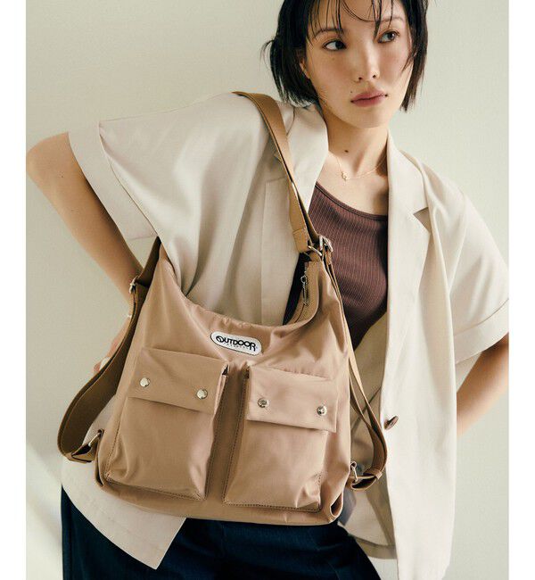 VIS「WEB限定追加【OUTDOOR PRODUCTS】VIS別注 ダブルポケット ショルダーバッグ / マルチWAY」|ショルダー・メッセンジャー|