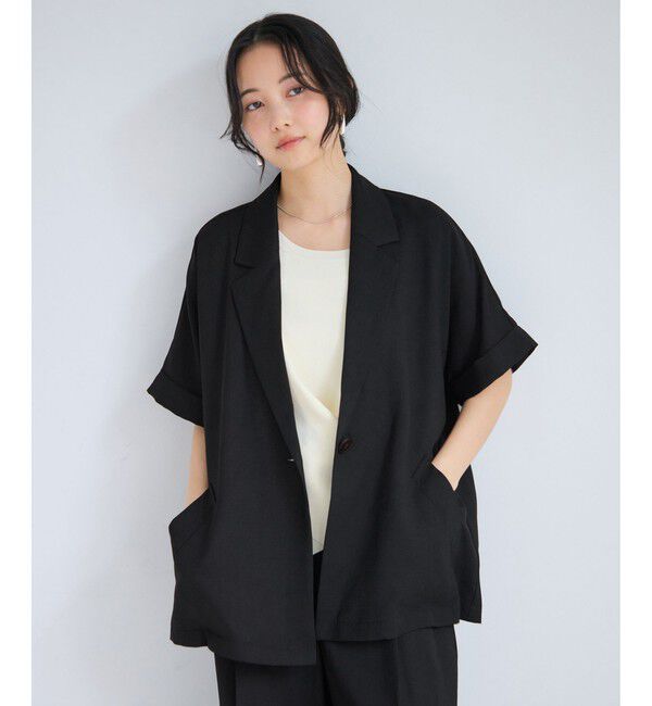 VIS「Light Airyシングルドルマンサマージャケット/UVケア・接触冷感・吸水速乾」|テーラードジャケット|