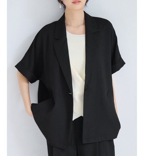 VIS「Light Airyシングルドルマンサマージャケット/UVケア・接触冷感・吸水速乾」|テーラードジャケット|