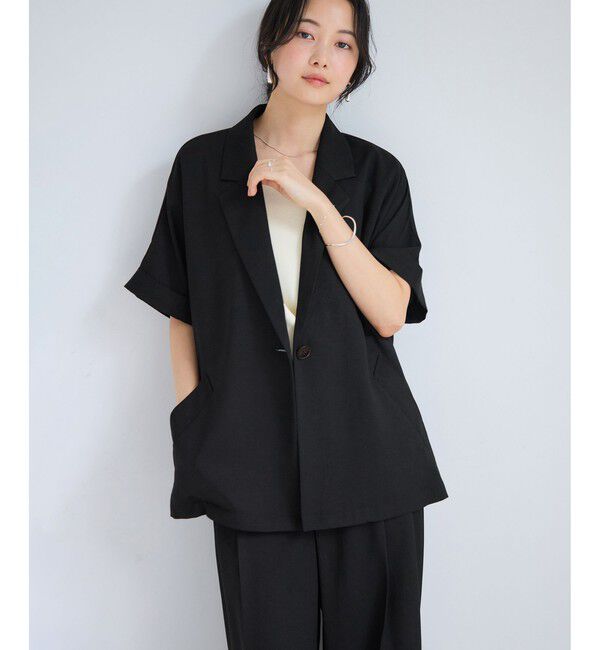 VIS「Light Airyシングルドルマンサマージャケット/UVケア・接触冷感・吸水速乾」|テーラードジャケット|
