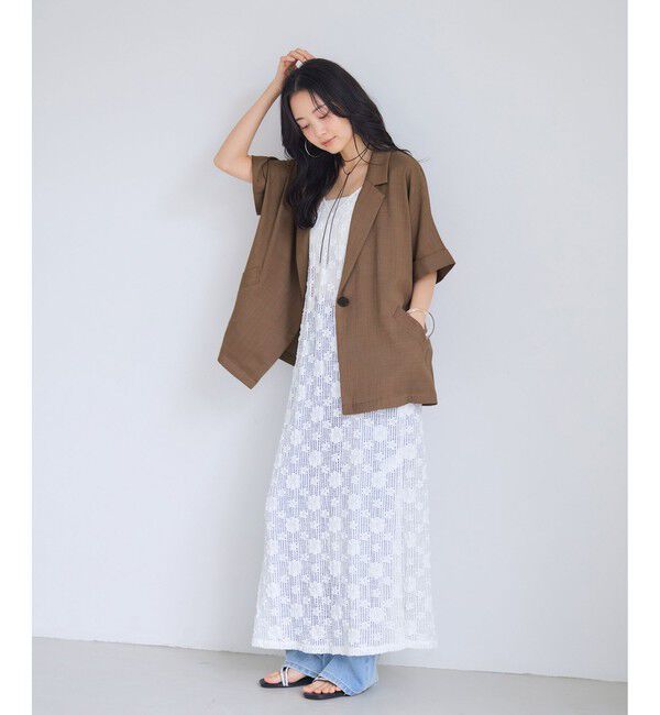 VIS「Light Airyシングルドルマンサマージャケット/UVケア・接触冷感・吸水速乾」|テーラードジャケット|
