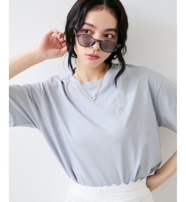 VIS「ボクシークロップド刺繍Tシャツ」|Tシャツ・カットソー|