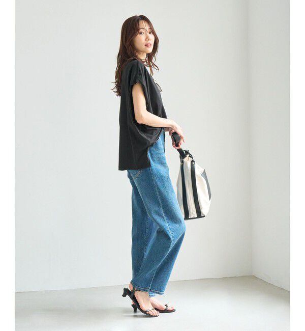 Rope&rsquo;Picnic「【ベストヒット】二の腕すっきり見えカットトップス/UV・接触冷感・吸水速乾」|Tシャツ・カットソー|