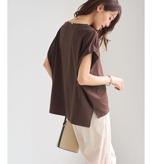 Rope&rsquo;Picnic「【ベストヒット】二の腕すっきり見えカットトップス/UV・接触冷感・吸水速乾」|Tシャツ・カットソー|