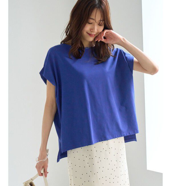 Rope&rsquo;Picnic「【ベストヒット】二の腕すっきり見えカットトップス/UV・接触冷感・吸水速乾」|Tシャツ・カットソー|