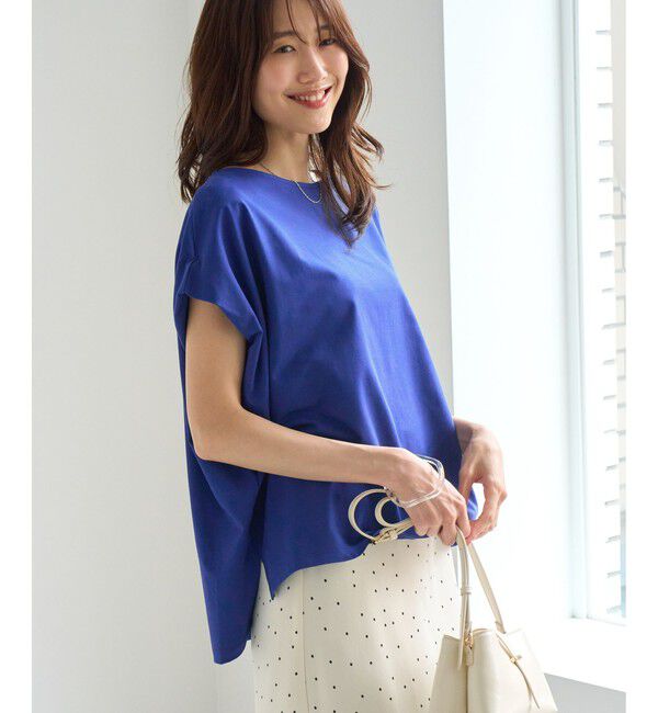 Rope&rsquo;Picnic「【ベストヒット】二の腕すっきり見えカットトップス/UV・接触冷感・吸水速乾」|Tシャツ・カットソー|