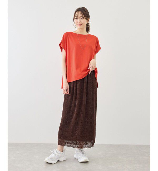Rope&rsquo;Picnic「【ベストヒット】二の腕すっきり見えカットトップス/UV・接触冷感・吸水速乾」|Tシャツ・カットソー|