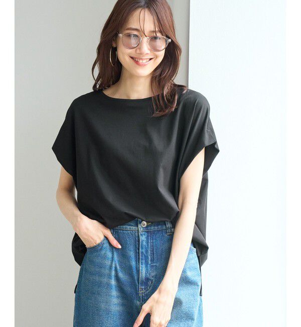 Rope&rsquo;Picnic「【ベストヒット】二の腕すっきり見えカットトップス/UV・接触冷感・吸水速乾」|Tシャツ・カットソー|