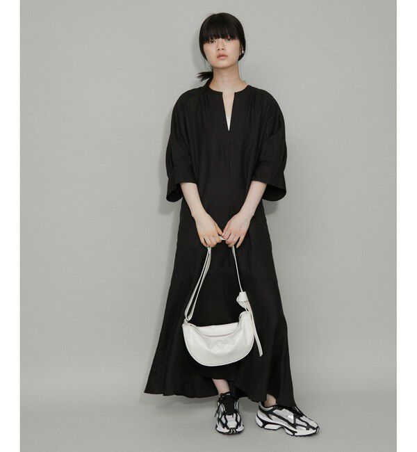 ADAM ET ROPE'「【WEB限定】・【新色追加】リネンボリュームスリーブワンピース」|ワンピース|