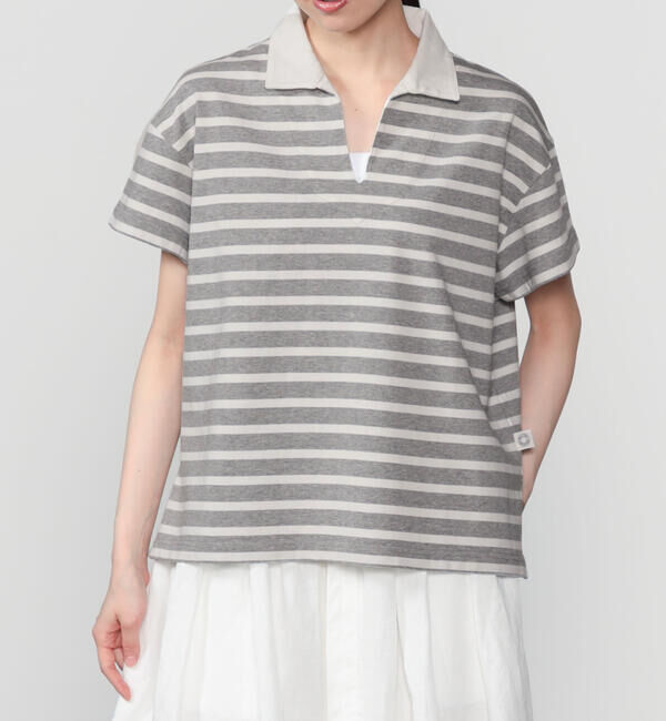 ORCIVAL「ORCIVAL | スキッパーショートスリーブプルオーバー WOMEN」|ポロシャツ|GREY系1